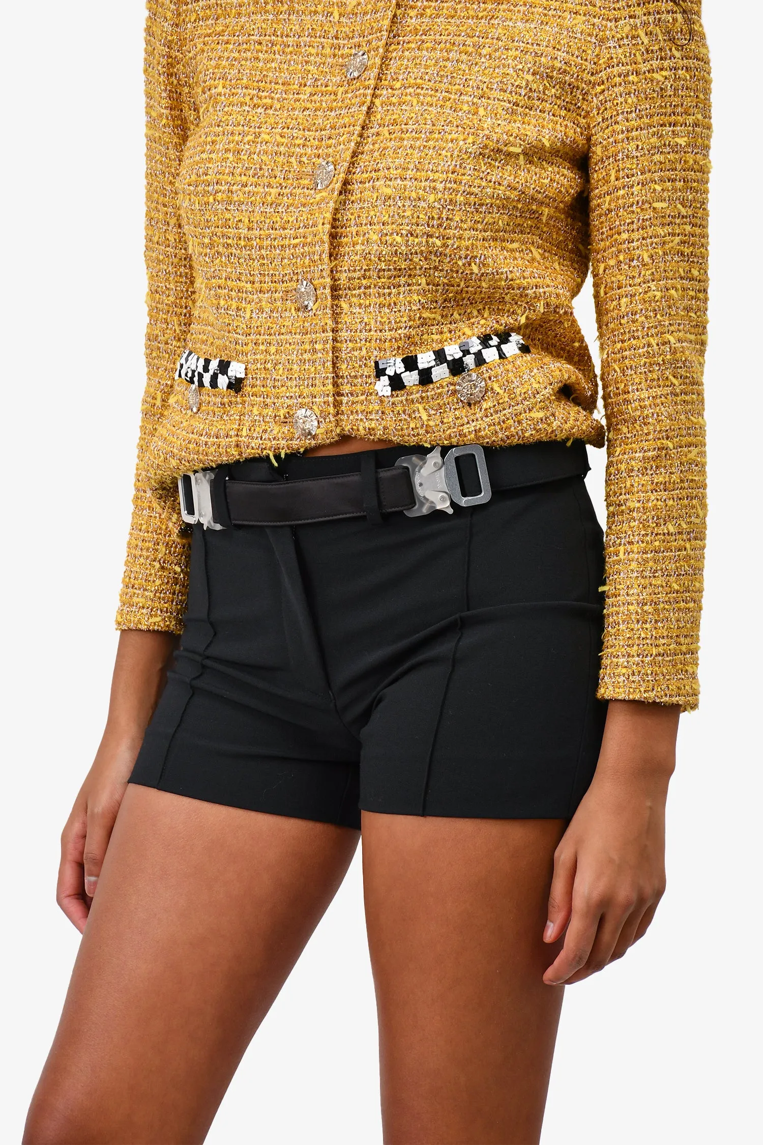 1017 ALYX 9SM Shorts Mini Noirs avec Ceinture à Boucle Taille 36