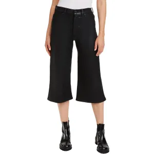 7 For All Mankind Femme Alexa Culotte Capri Jeans Flare Enduits