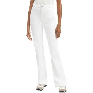 7 For All Mankind Jeans Bootcut Femme en Lin à Taille Haute