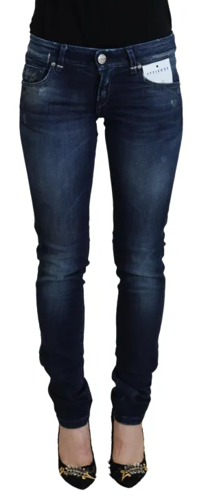Acht  Jean Femme Coton Taille Basse Coupe Slim Décontracté