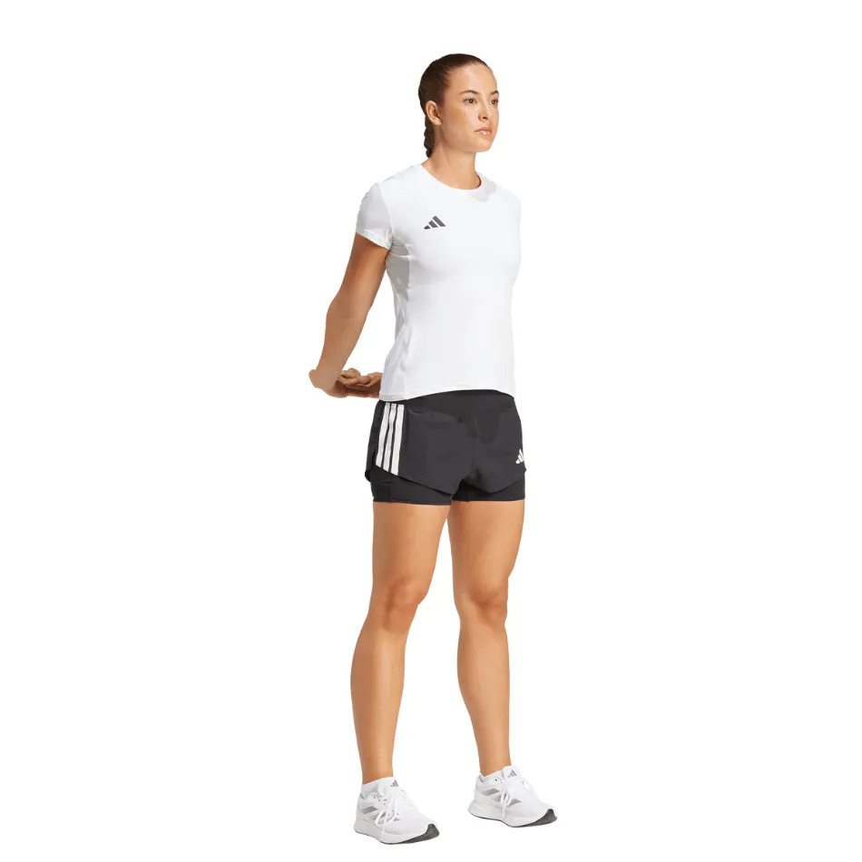 Adidas Femme Adizero 2 en 1 Short Noir SS25