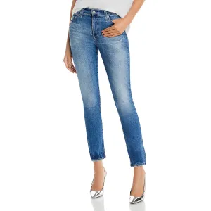 AG Adriano Goldschmied Jeans Femme Taille Haute Droit Lavage Moyen