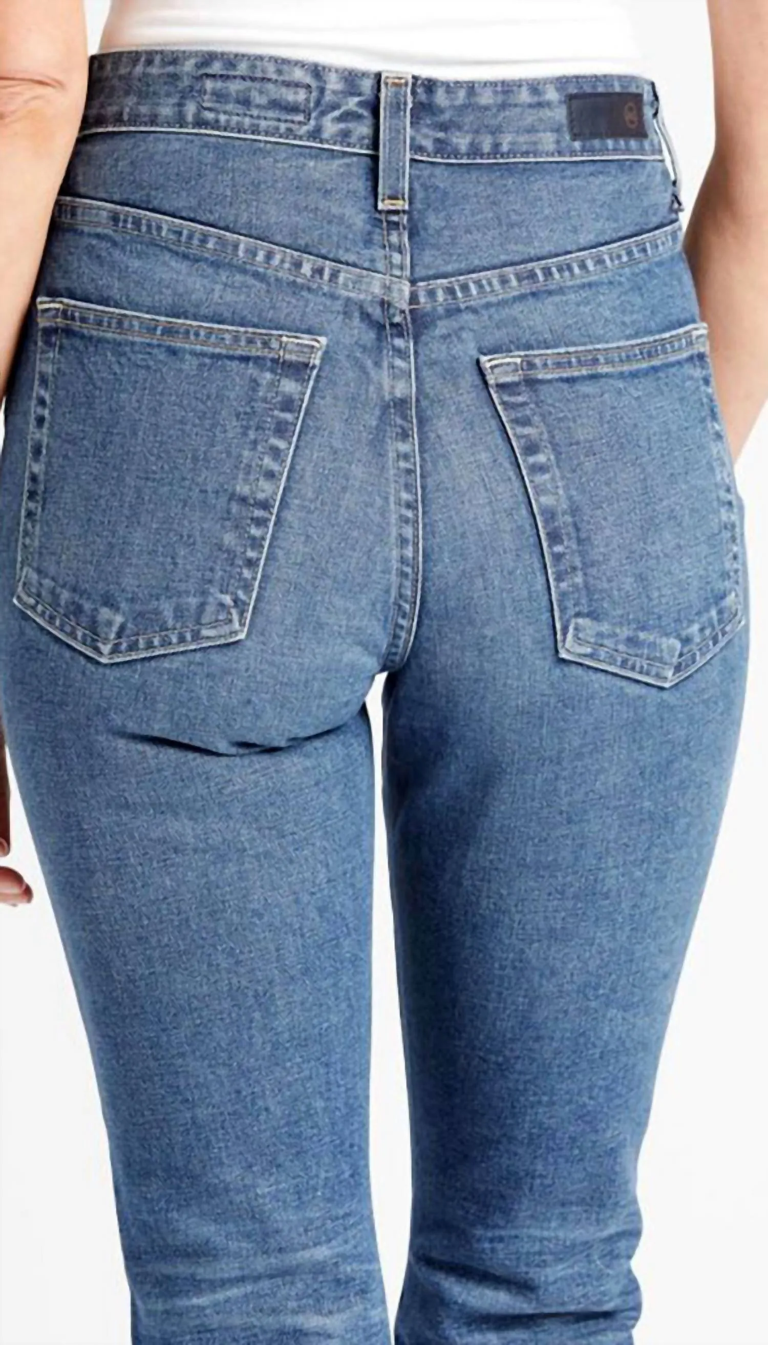 Alexxis Slim Jeans Montant Élevé en 10Jaune