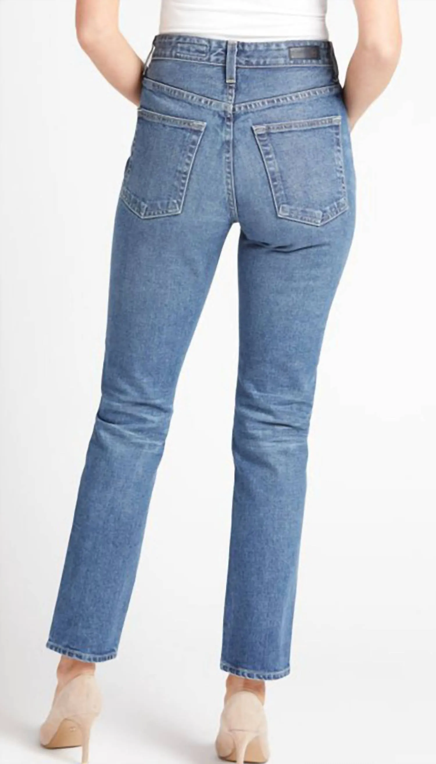 Alexxis Slim Jeans Montant Élevé en 10Jaune