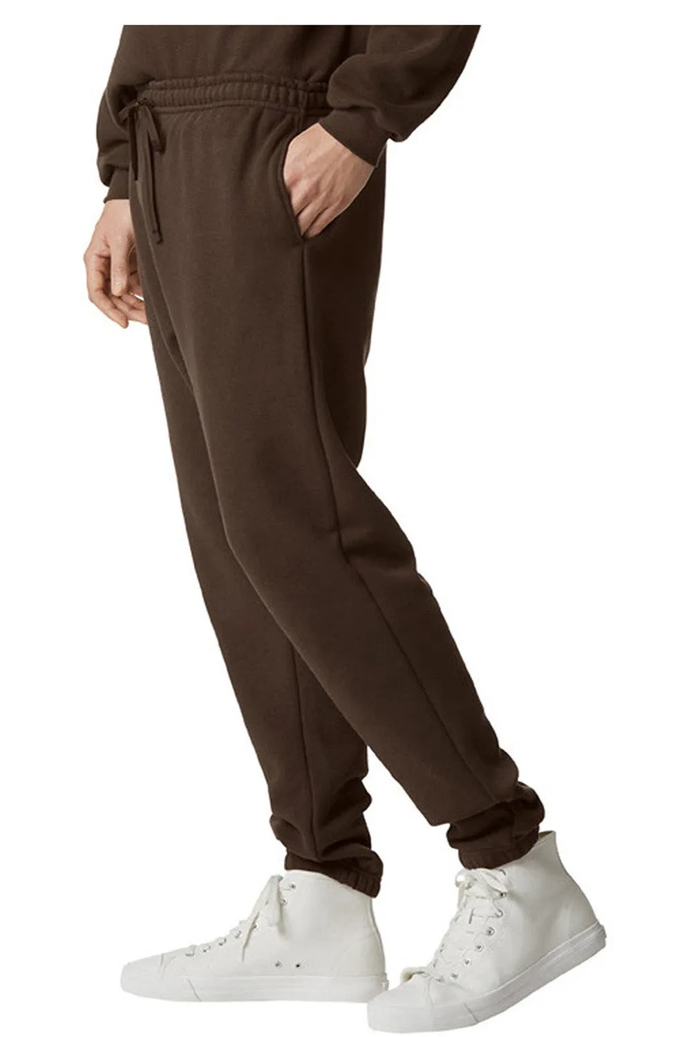 Pantalon de survêtement ReFlex en polaire pour homme American Apparel avec poches - Marron