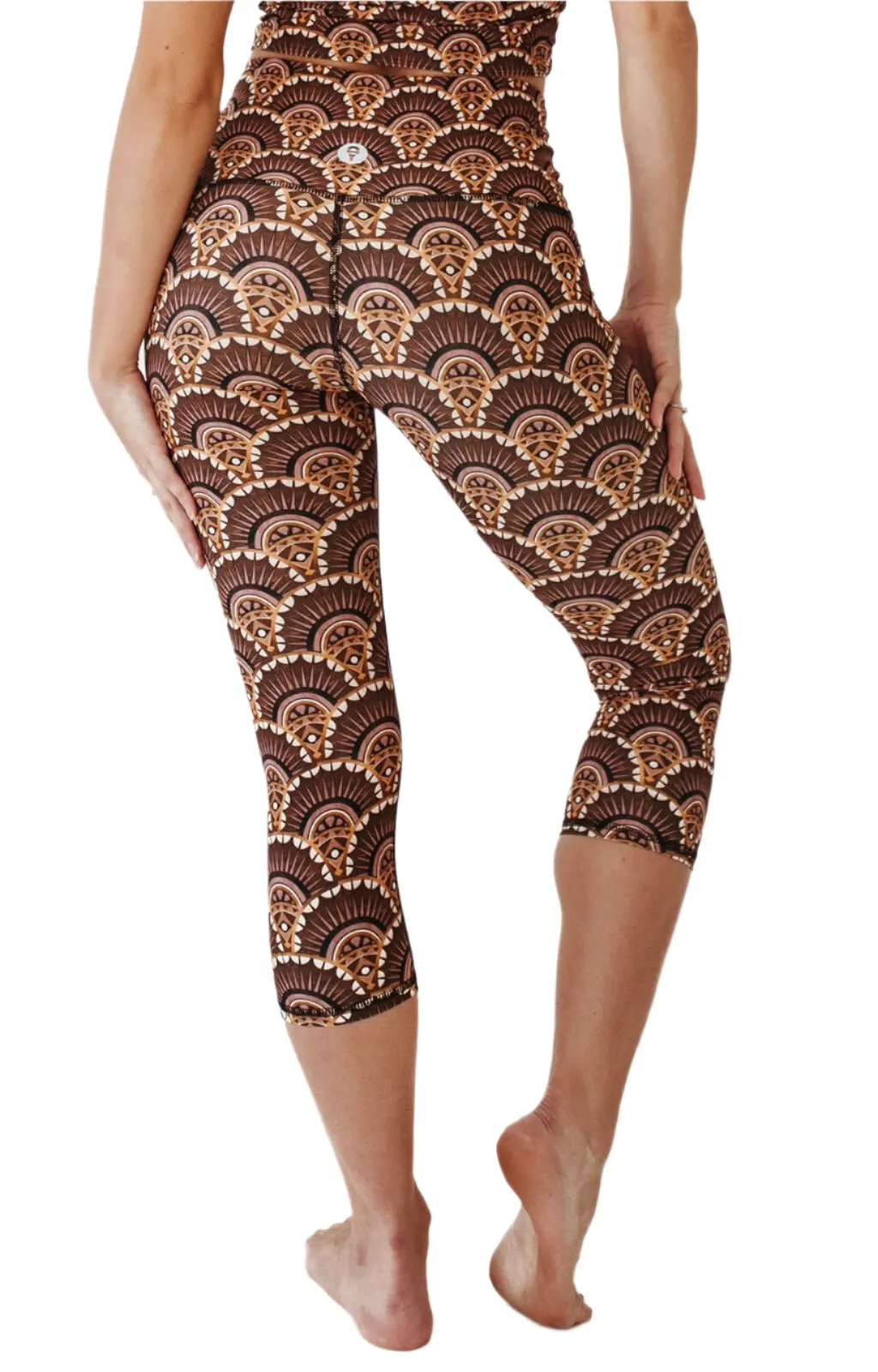 Leggings de yoga imprimés Art Deco par Yoga Democracy