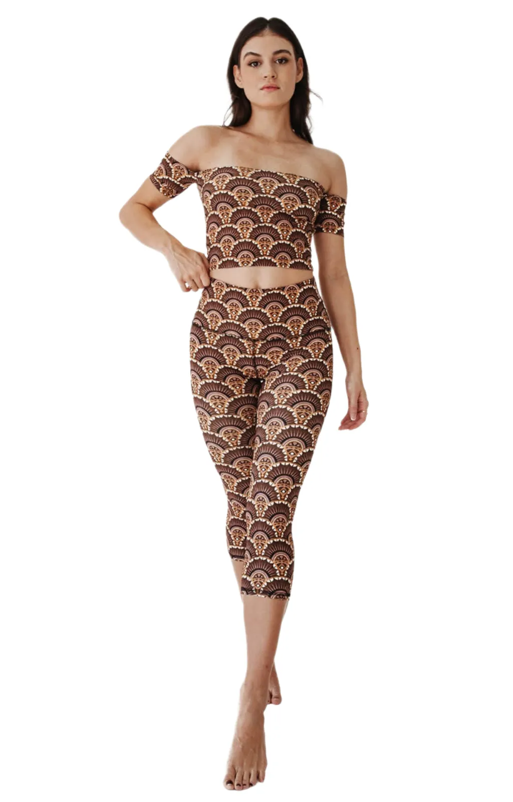 Leggings de yoga imprimés Art Deco par Yoga Democracy