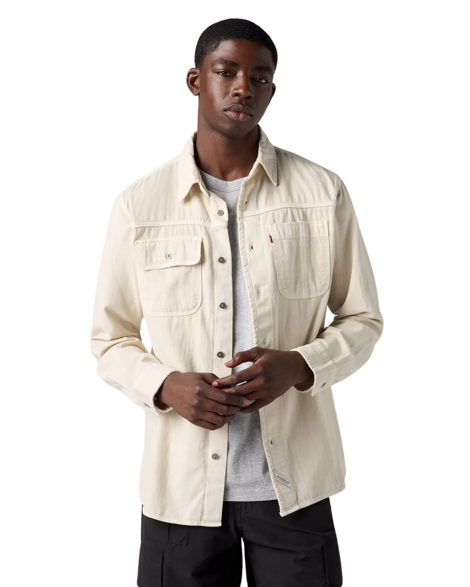 Chemise de travail Auburn en teinture vêtement Harp Silver Birch