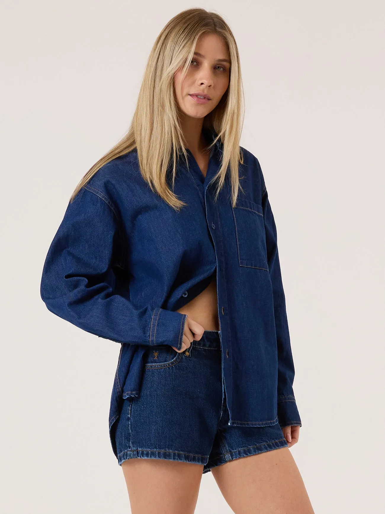 Chemise en Denim Austin - Rinçage Double Indigo