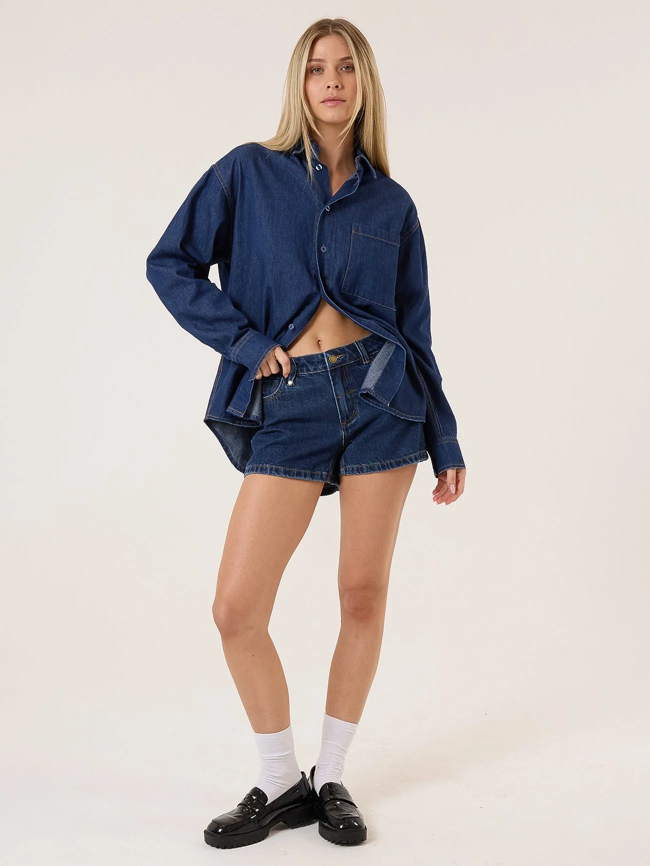 Chemise en Denim Austin - Rinçage Double Indigo