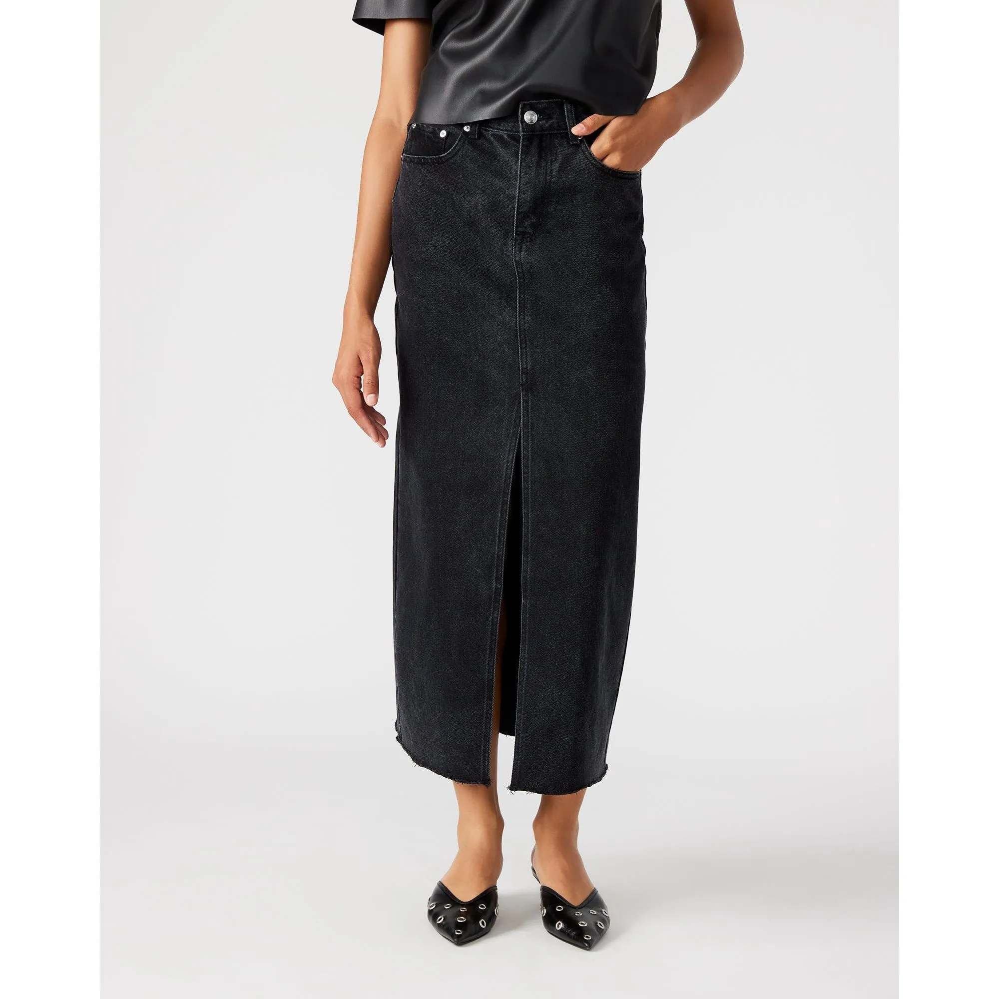 Jupe en denim Avani Noir