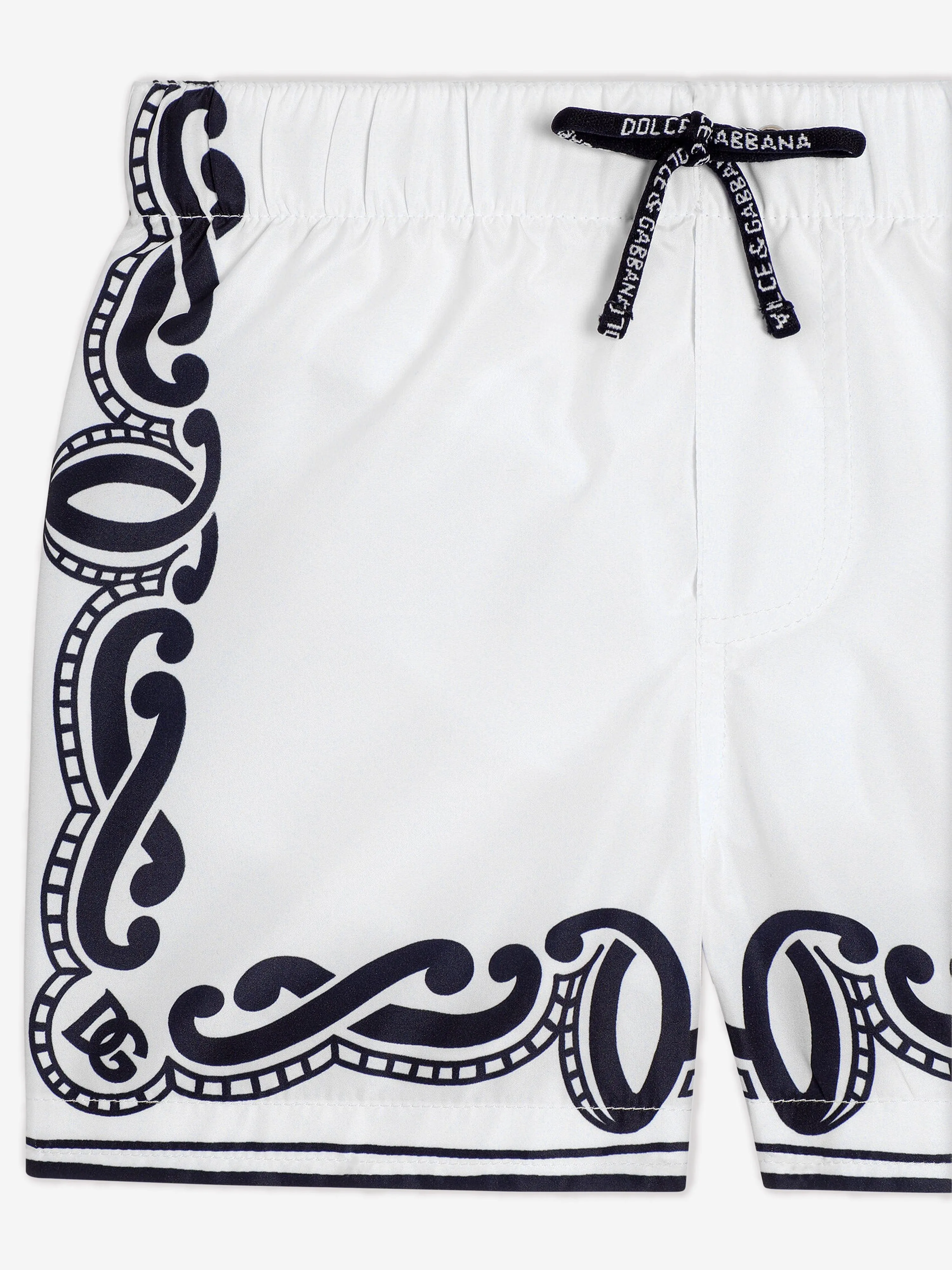 Short de bain imprimé bandana pour bébé garçon en blanc