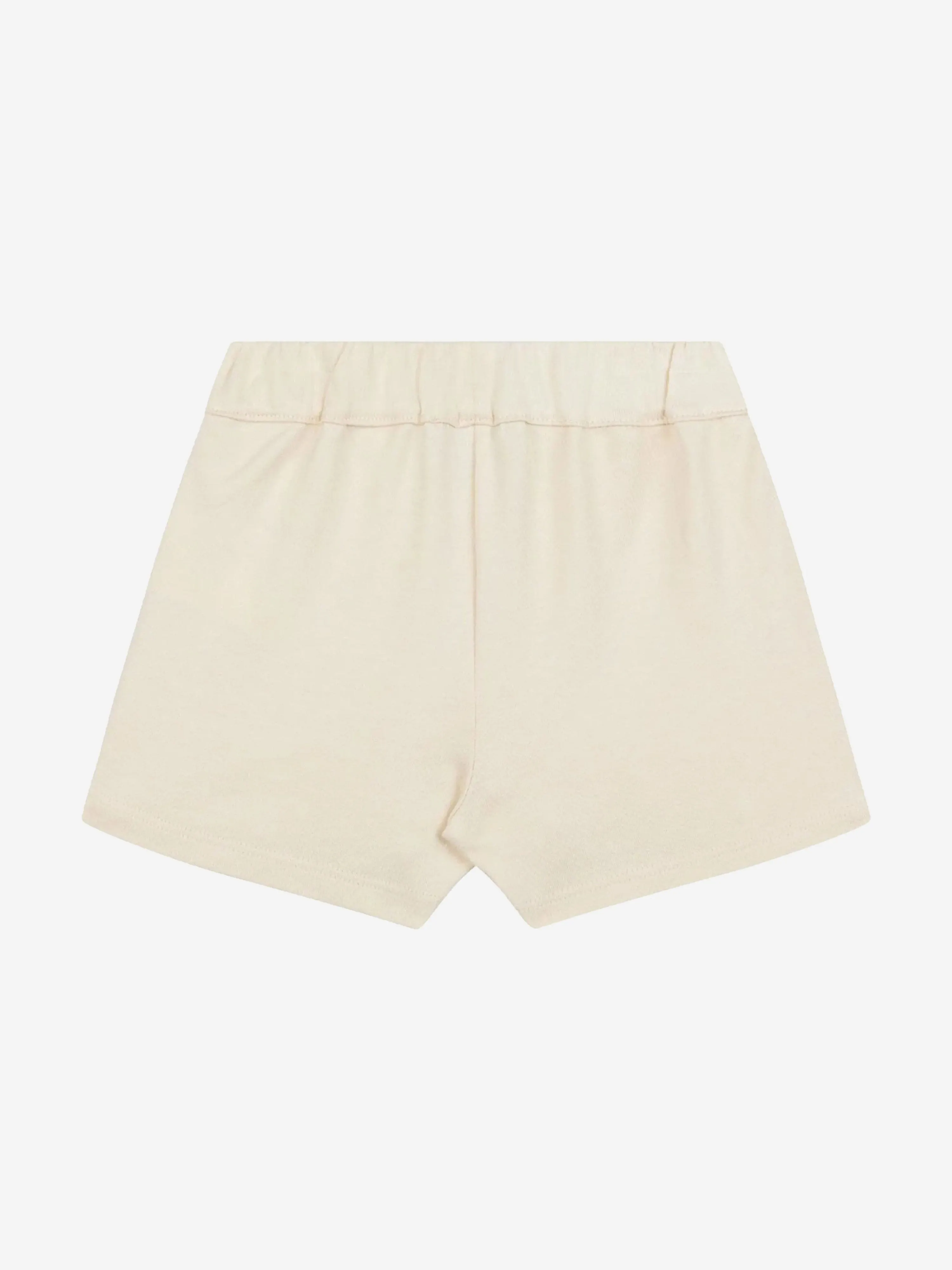 Short en fausse fourrure ours bébé beige