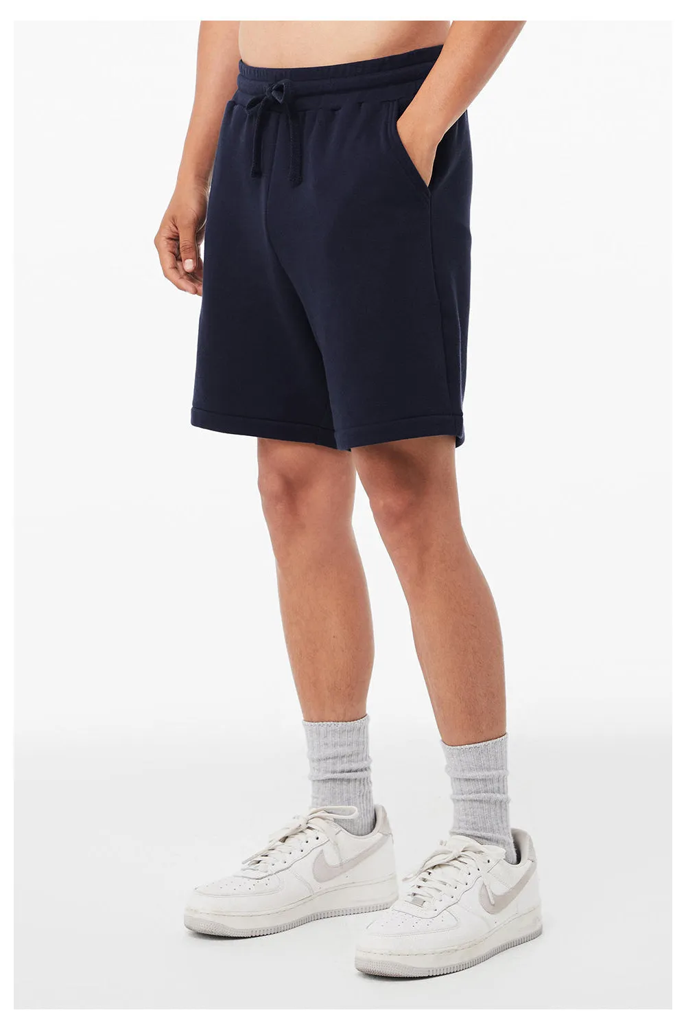 Bella   Canvas Shorts Homme avec Poches - Bleu Marine