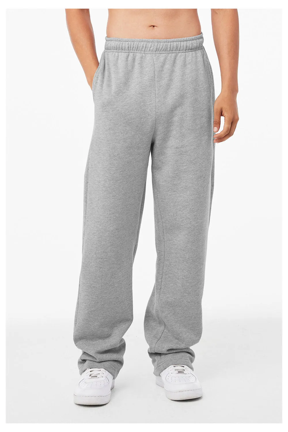 Bella   Canvas Pantalon de survêtement droit pour homme avec poches - Gris chiné
