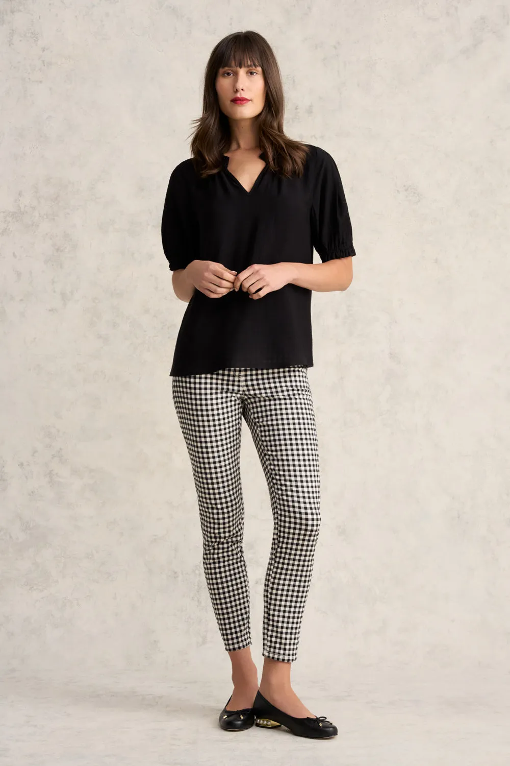Bengajean® 7/8 Skinny - Vichy Noir & Écru