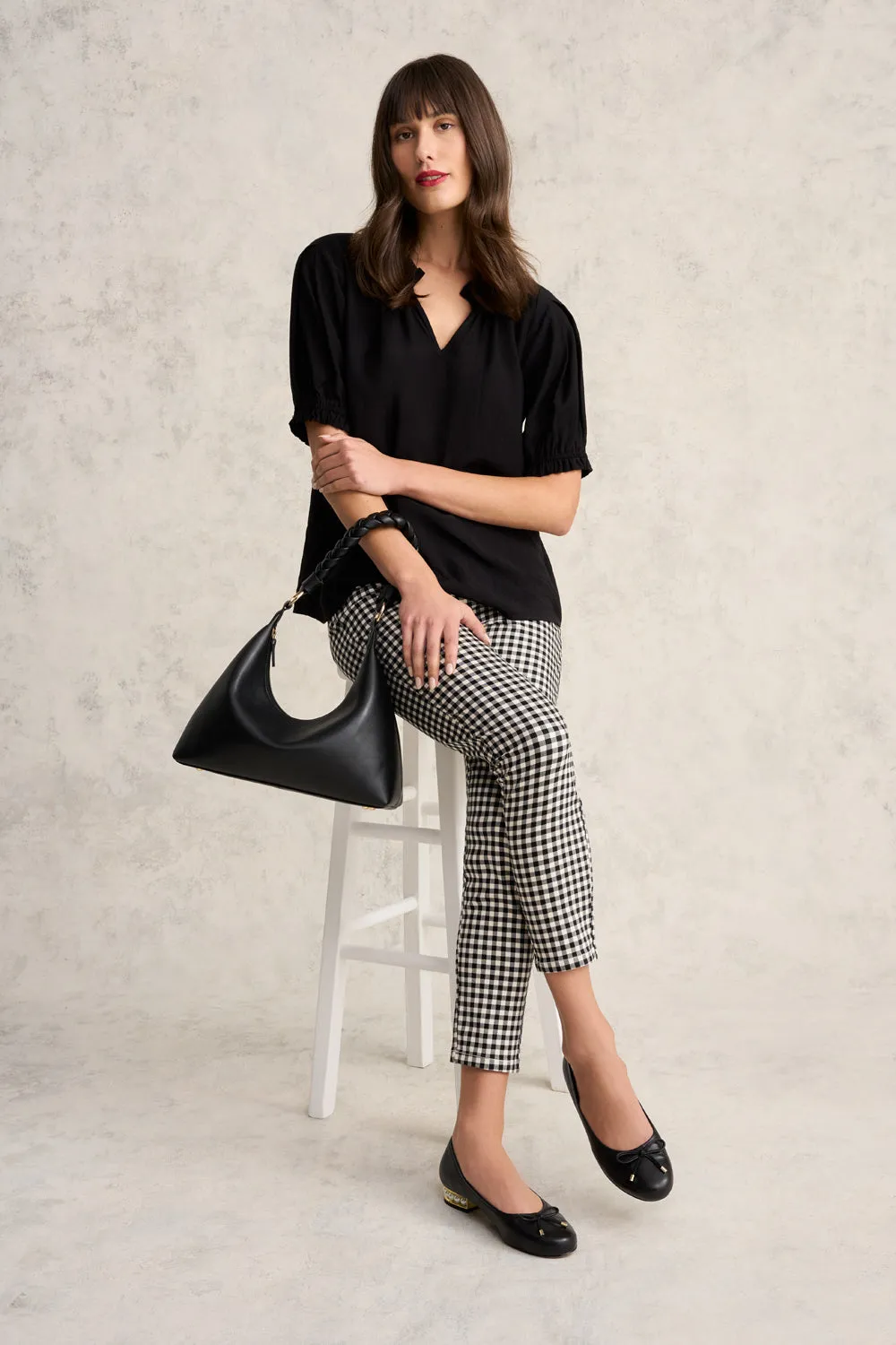 Bengajean® 7/8 Skinny - Vichy Noir & Écru