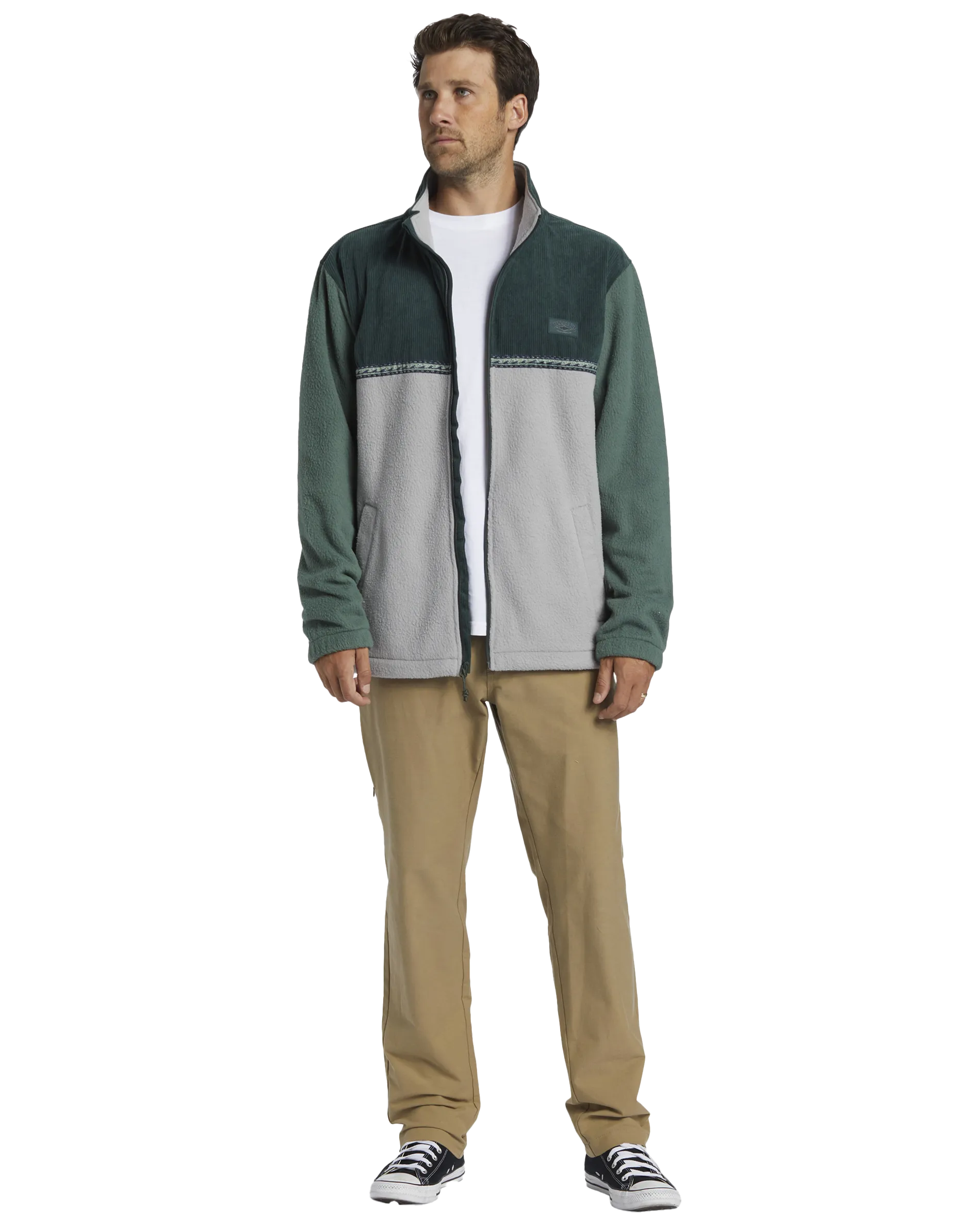 Veste en polaire zippée Boundary Trail en vert forêt