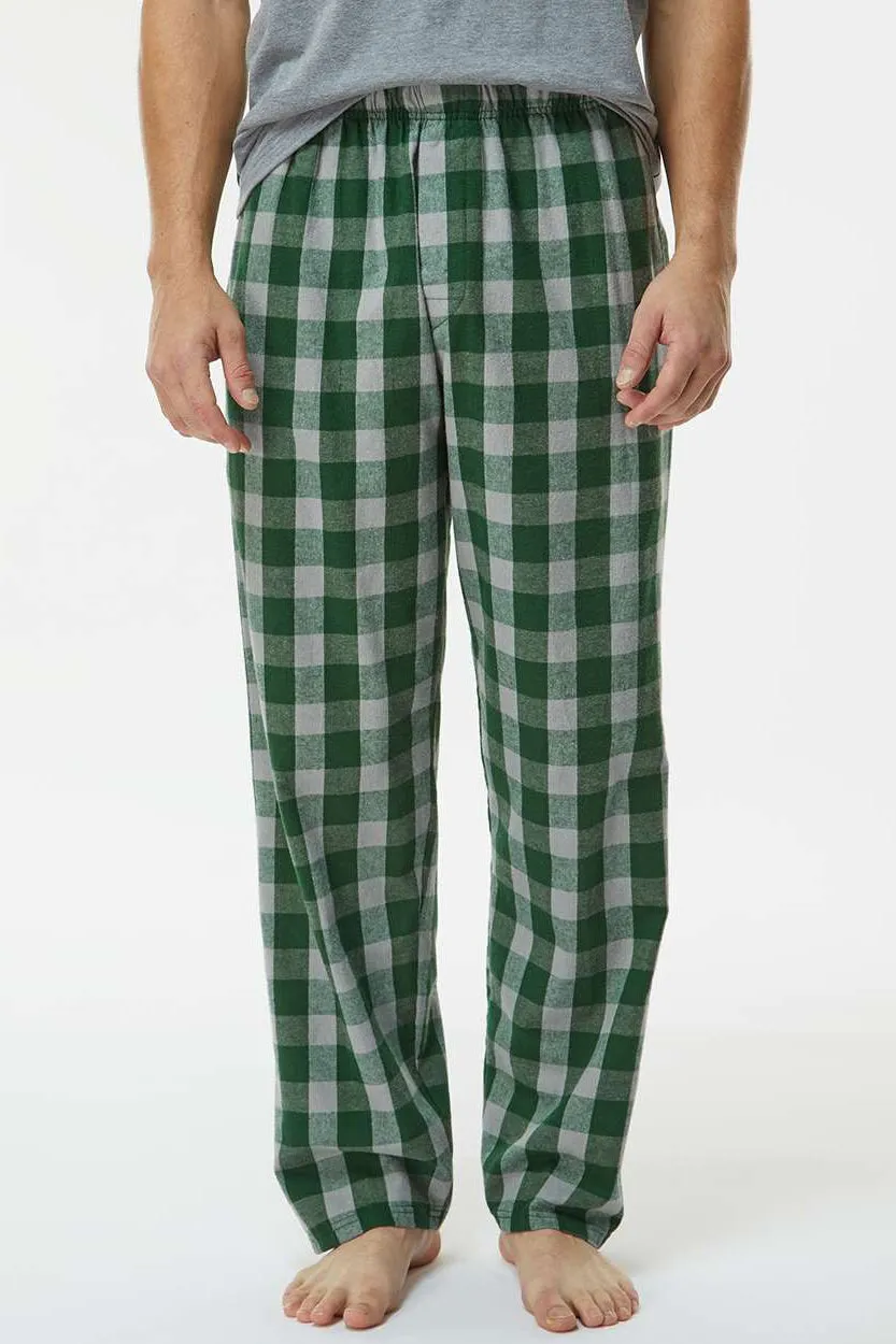 Boxercraft Pantalon en flanelle pour hommes Harley avec poches - Vert/Gris Oxford Buffalo