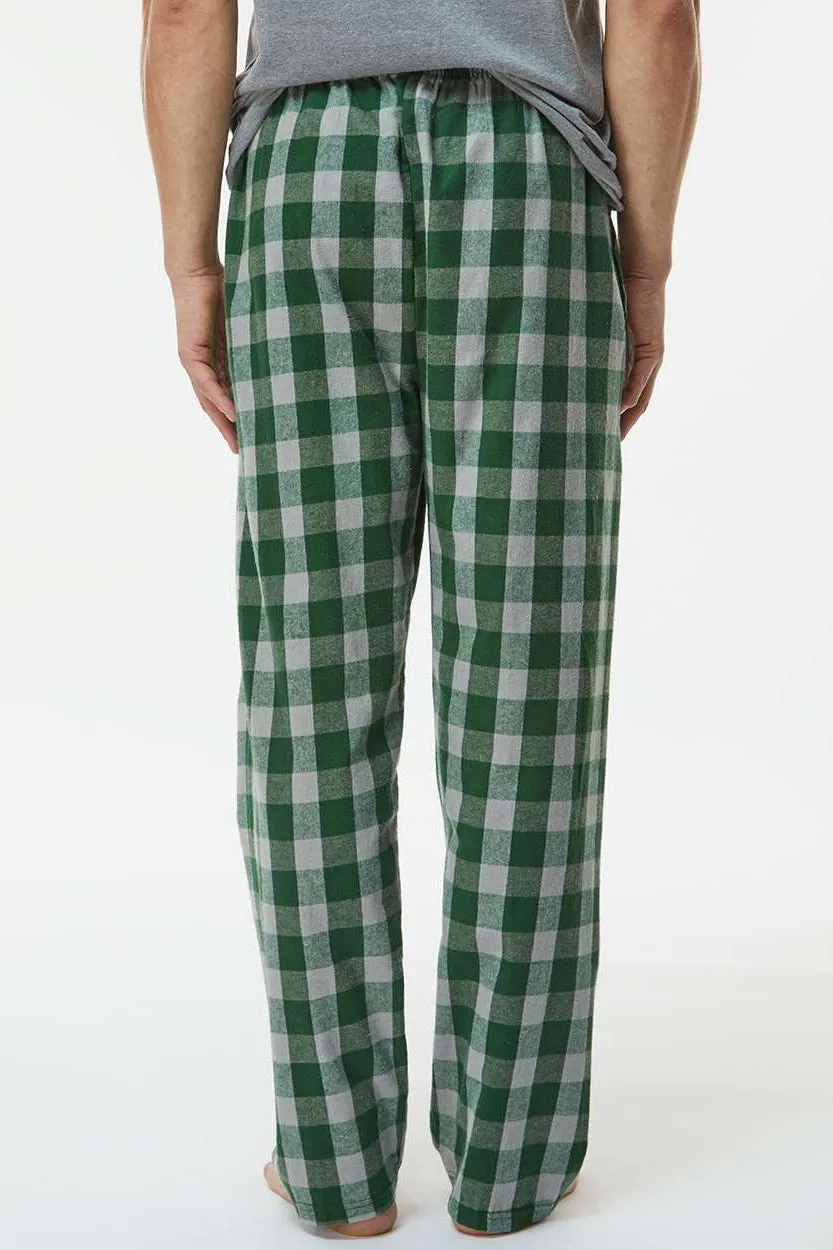 Boxercraft Pantalon en flanelle pour hommes Harley avec poches - Vert/Gris Oxford Buffalo