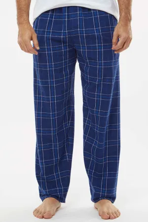 Boxercraft Pantalon en flanelle pour hommes Harley avec poches - Bleu marine à carreaux Field Day