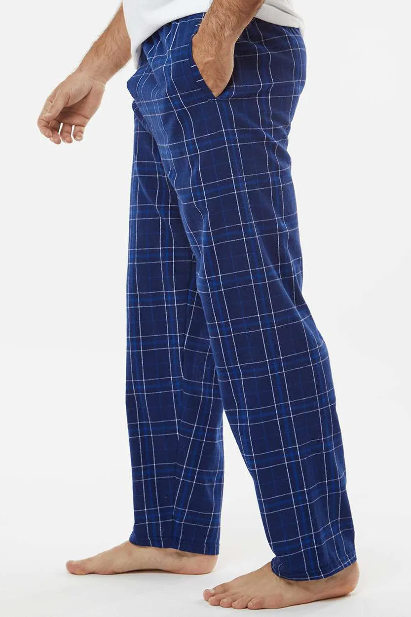 Boxercraft Pantalon en flanelle pour hommes Harley avec poches - Bleu marine à carreaux Field Day