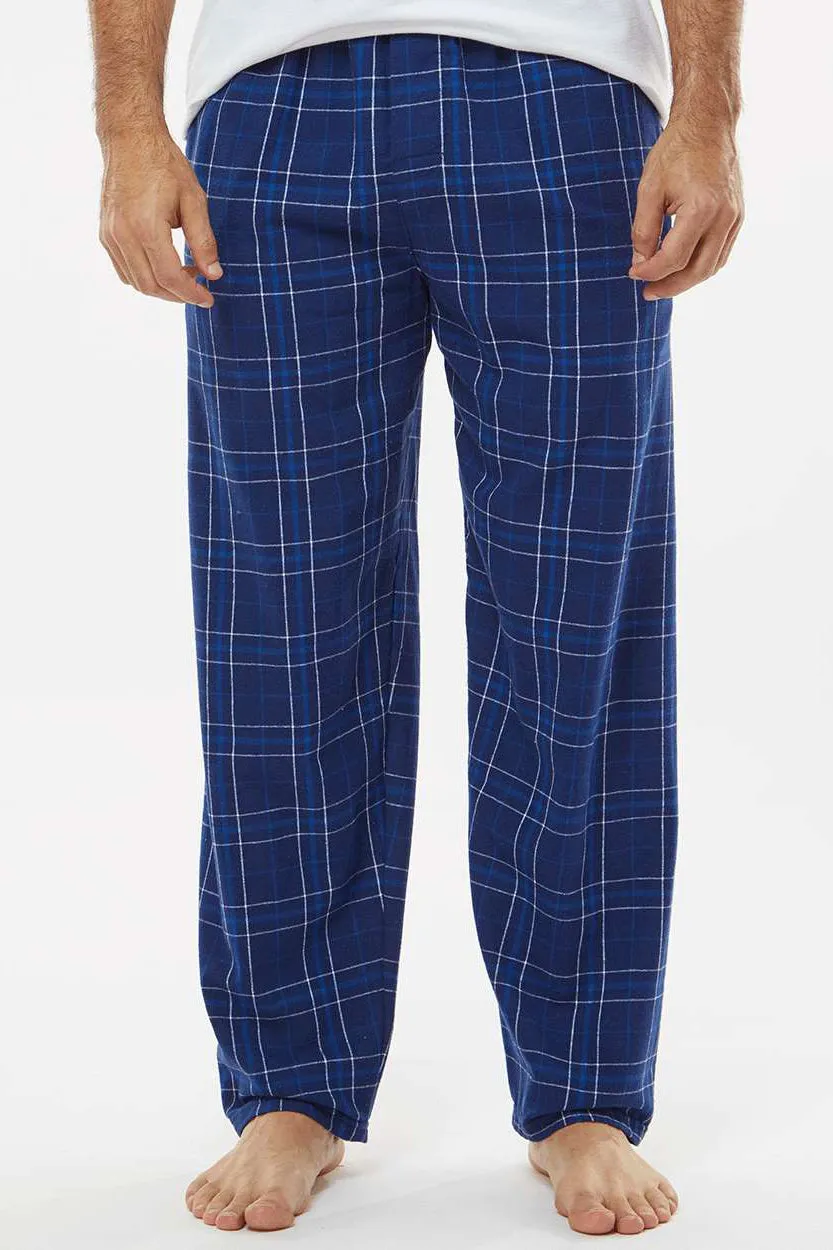 Boxercraft Pantalon en flanelle pour hommes Harley avec poches - Bleu marine à carreaux Field Day