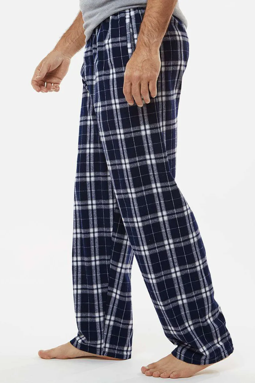 Pantalon en flanelle Boxercraft pour hommes Harley avec poches - Bleu marine/Gris argenté