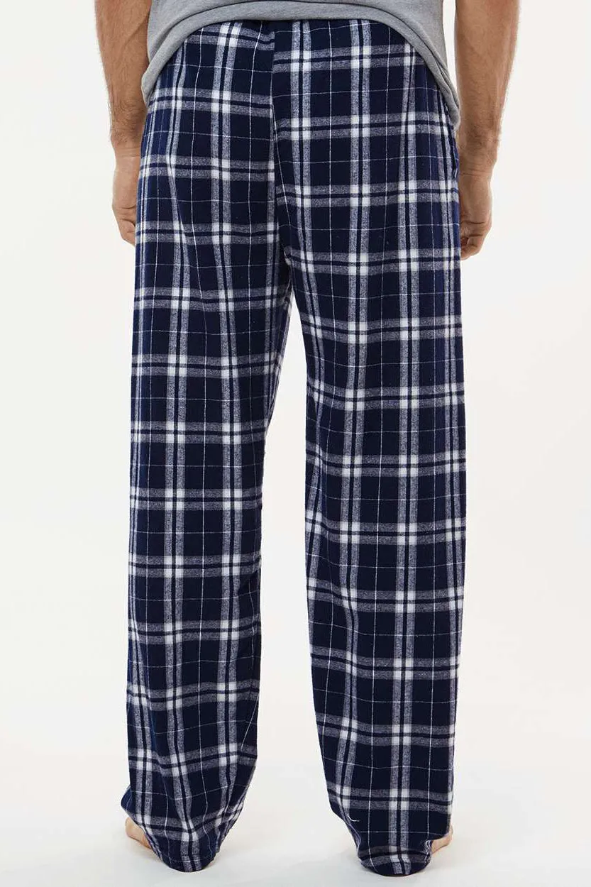 Pantalon en flanelle Boxercraft pour hommes Harley avec poches - Bleu marine/Gris argenté