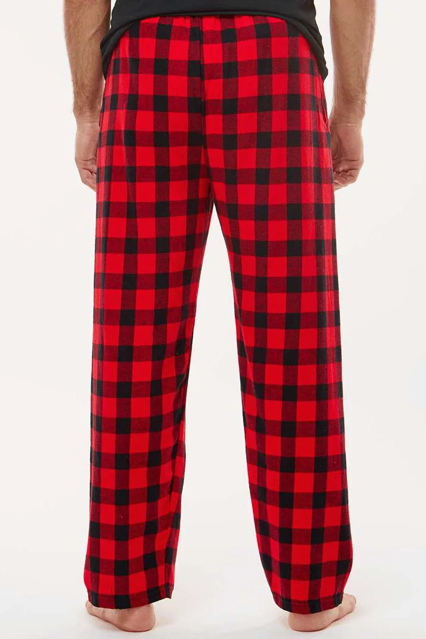 Boxercraft Pantalon en flanelle Harley pour hommes avec poches - Bison rouge/noir