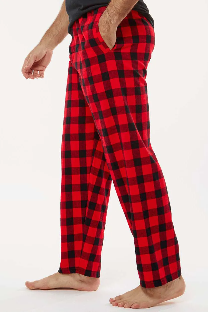 Boxercraft Pantalon en flanelle Harley pour hommes avec poches - Bison rouge/noir