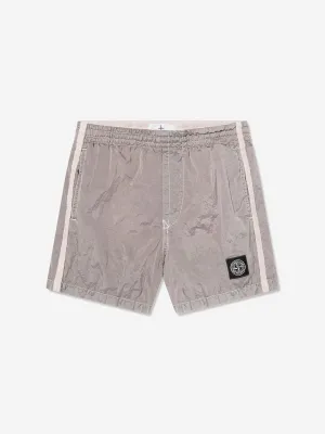 Short de bain avec logo Compass pour garçons en rose