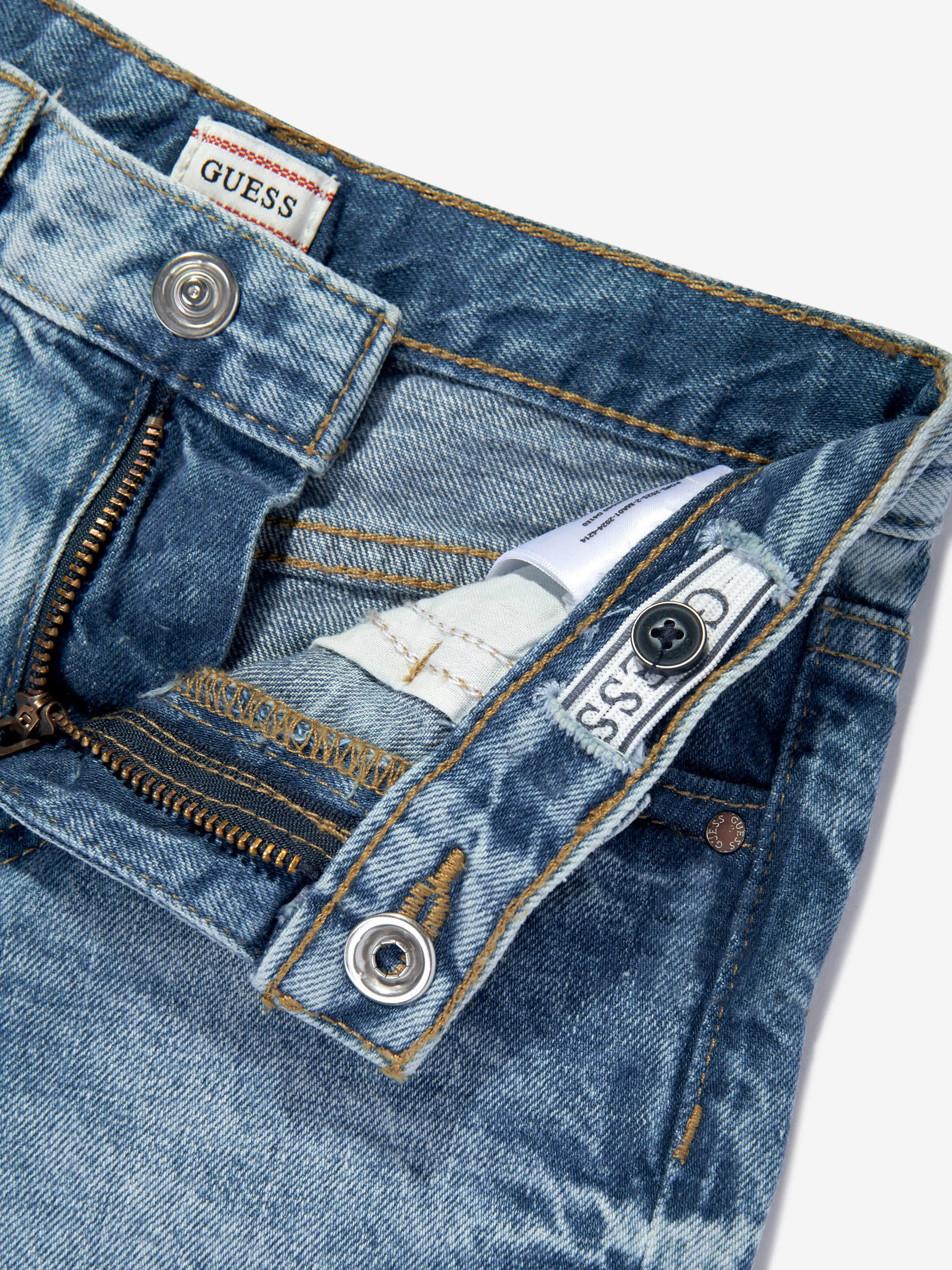Short en Denim et Lin Bleu pour Garçons