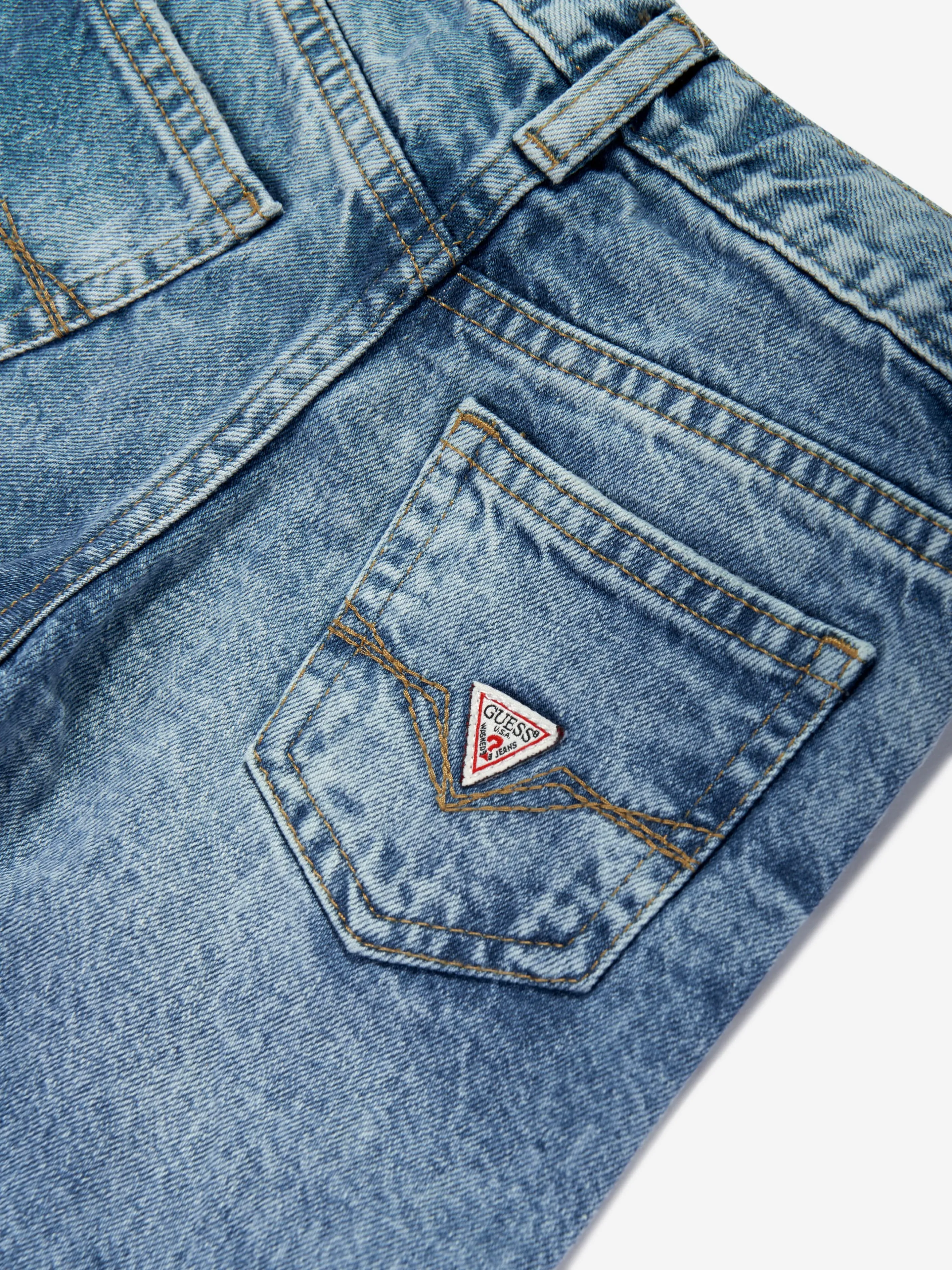 Short en Denim et Lin Bleu pour Garçons