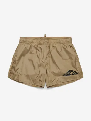 Short de bain Icon pour garçons en beige