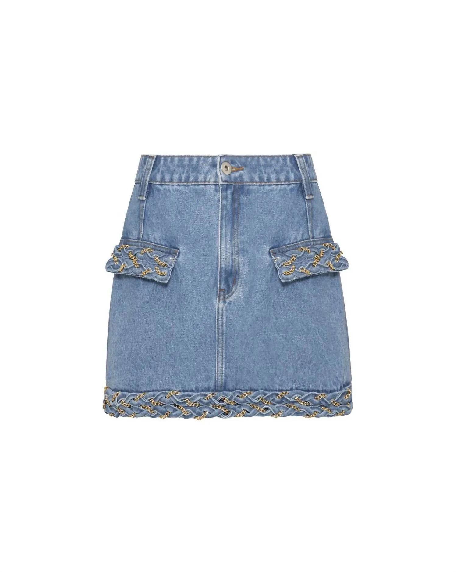 Jupe Denim Mini Tressée