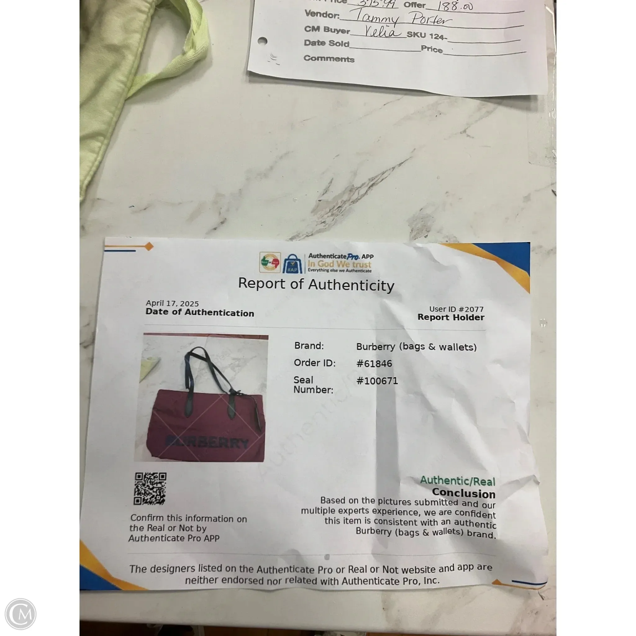Sac à main Burberry - Sac de luxe créateur par Burberry, Taille : Moyen