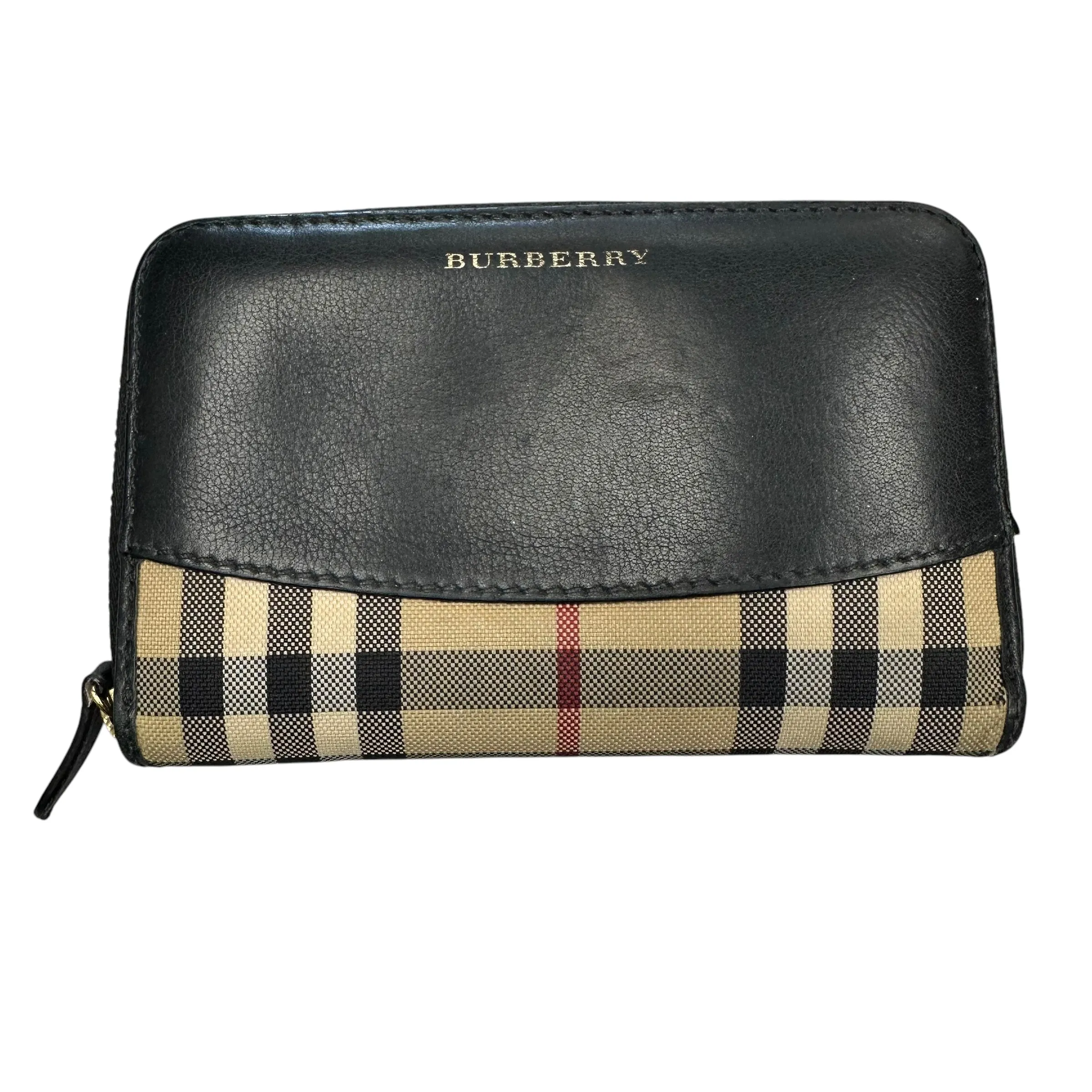 Sac à main et portefeuille de luxe Burberry en couleur tan, taille : petit
