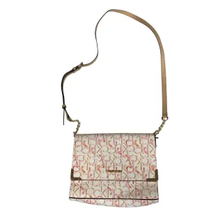 Sac bandoulière Calvin Klein en rose et beige, taille : Moyenne