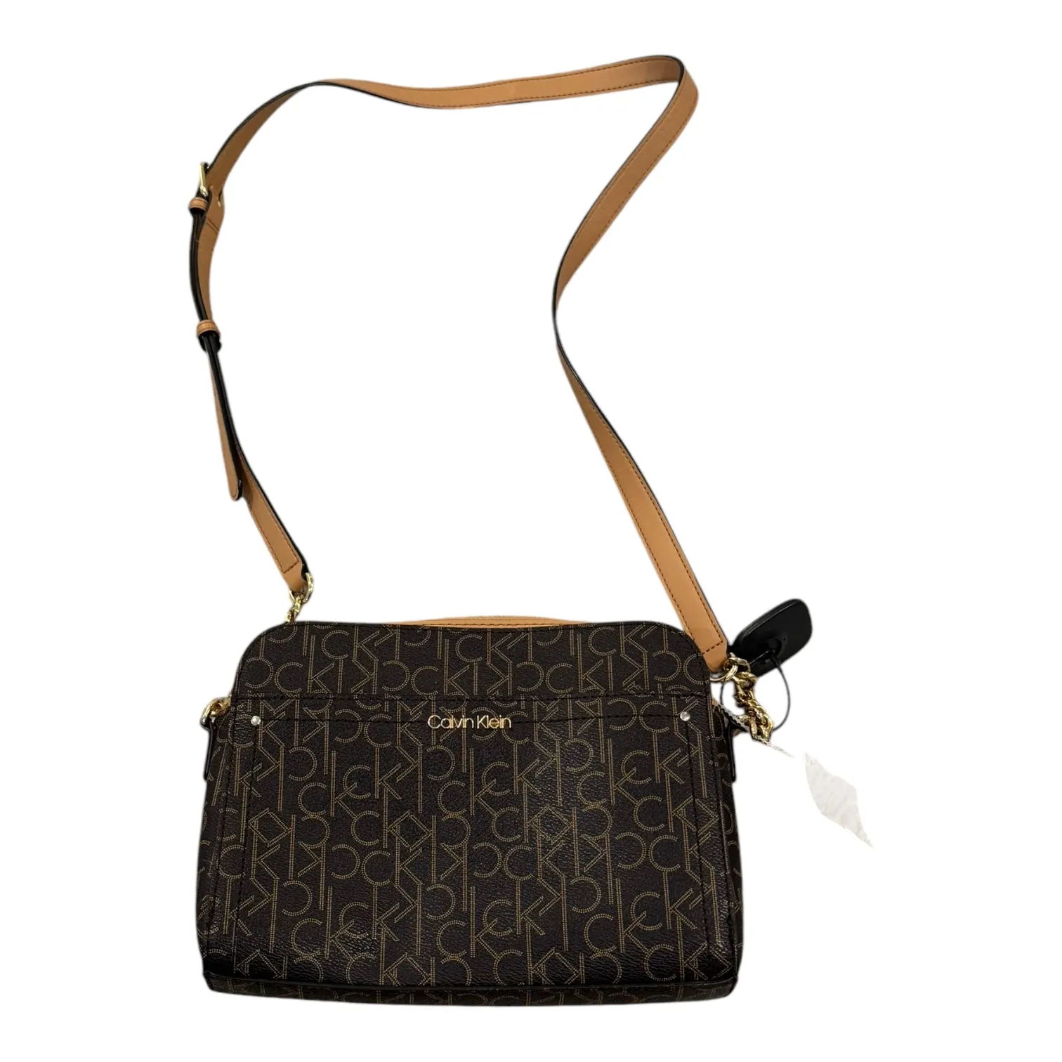 Sac à main Calvin Klein en marron, taille : Moyenne