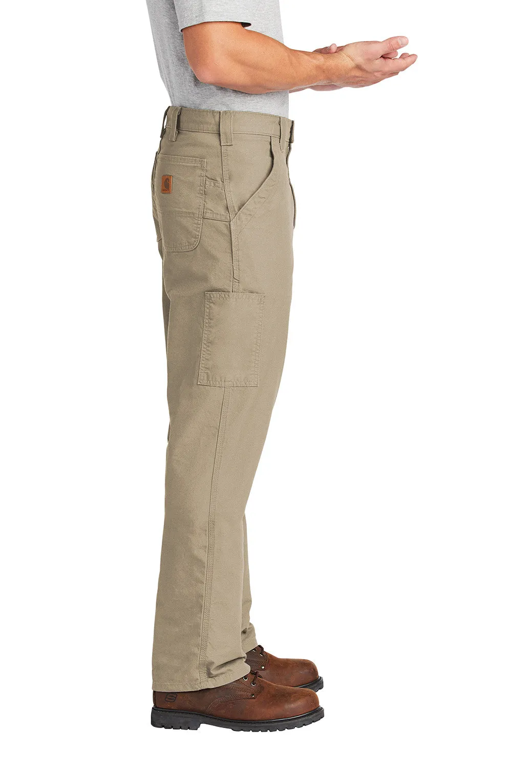 Salopettes de travail en toile pour hommes Carhartt avec poches - Marron clair