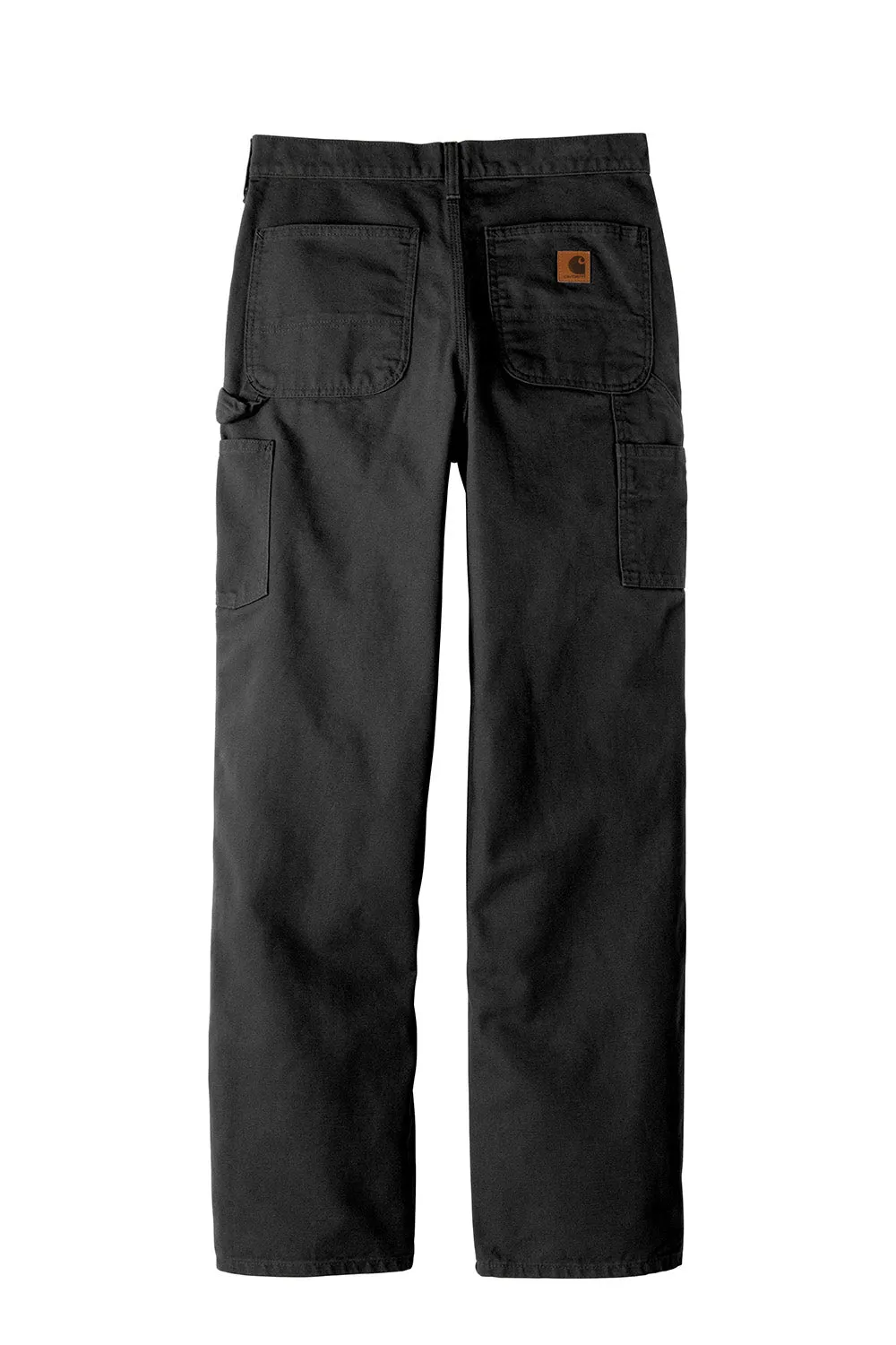 Carhartt Salopettes de Travail en Duck Lavé pour Homme avec Poches - Noir