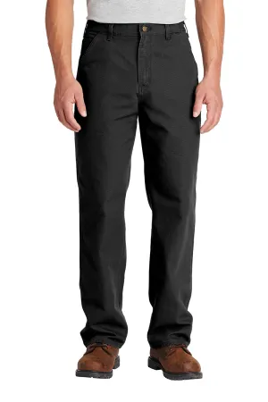 Carhartt Salopettes de Travail en Duck Lavé pour Homme avec Poches - Noir