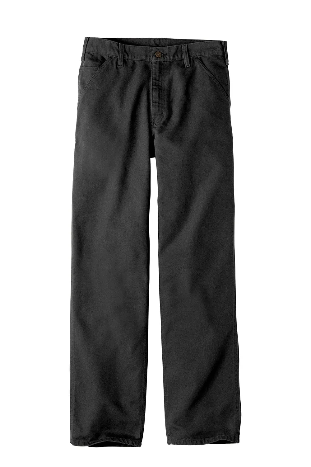 Carhartt Salopettes de Travail en Duck Lavé pour Homme avec Poches - Noir