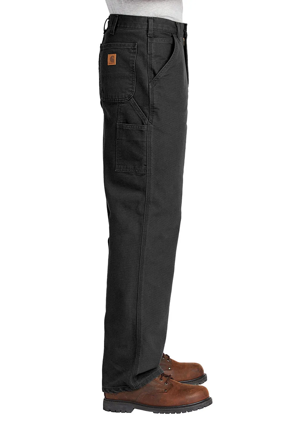 Carhartt Salopettes de Travail en Duck Lavé pour Homme avec Poches - Noir