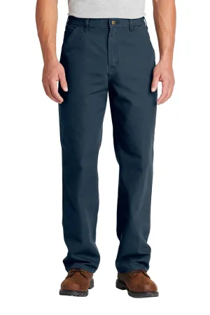 Carhartt Salopettes de Travail en Duck Lavé pour Homme avec Poches - Bleu Marine Minuit