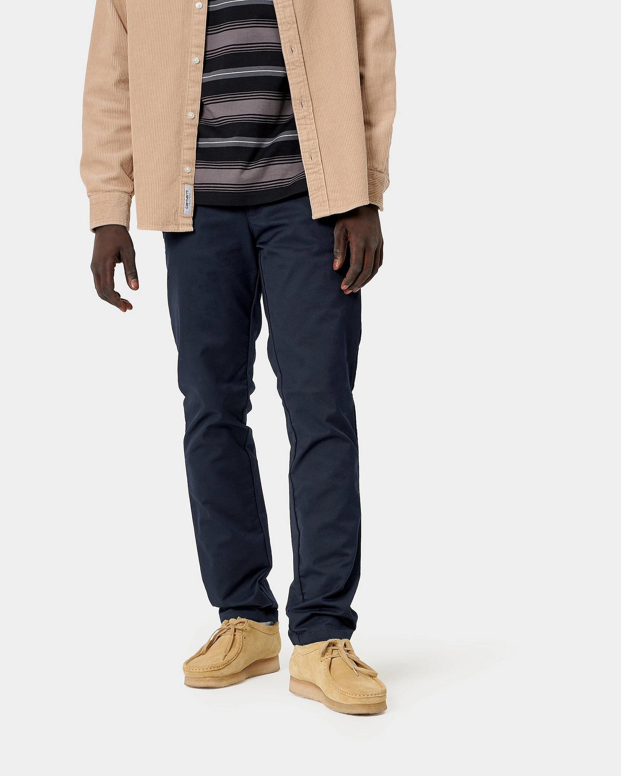 Carhartt WIP Sid Pant Slim Chino Homme Effilé - Bleu Marine Foncé Lavé
