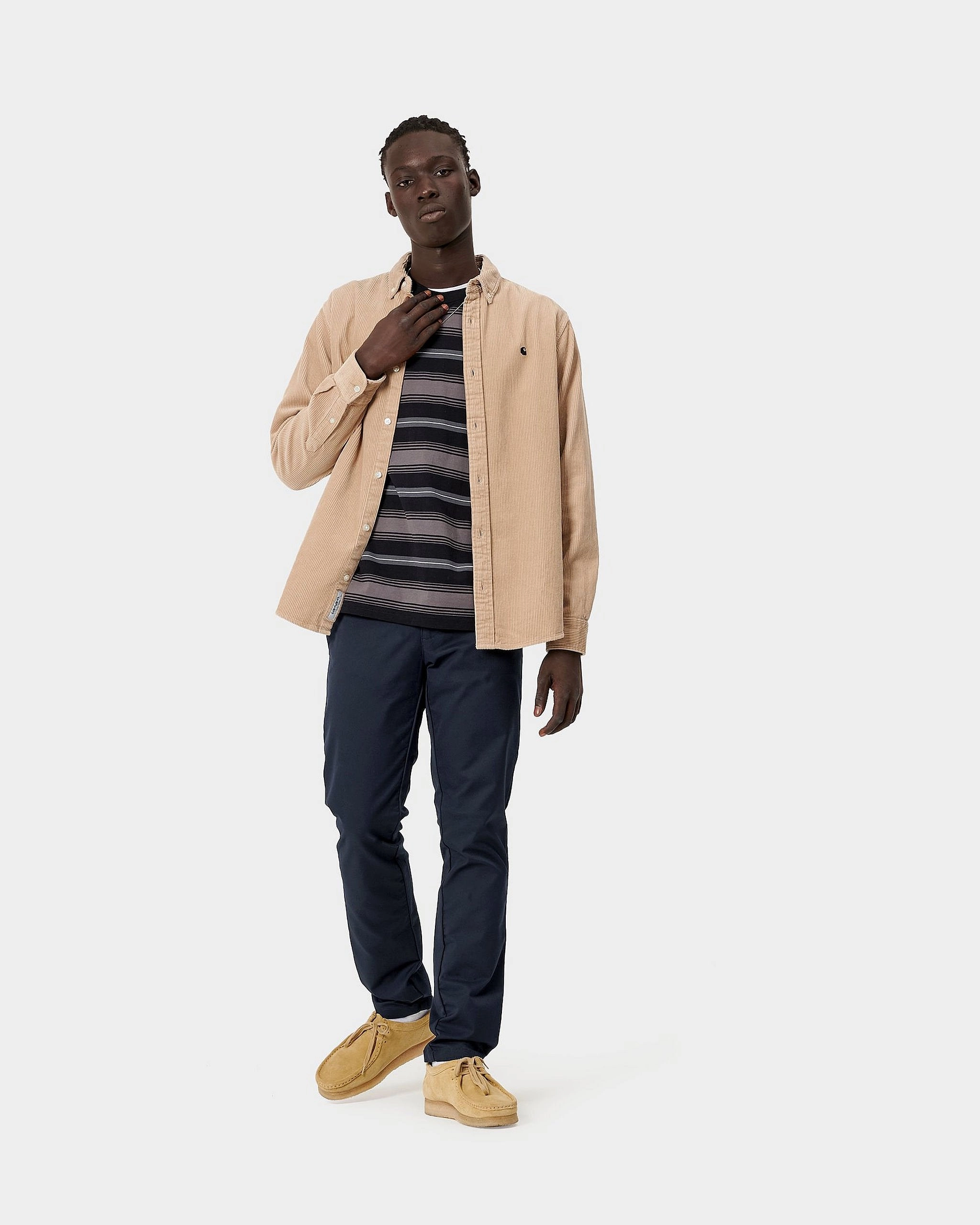 Carhartt WIP Sid Pant Slim Chino Homme Effilé - Bleu Marine Foncé Lavé