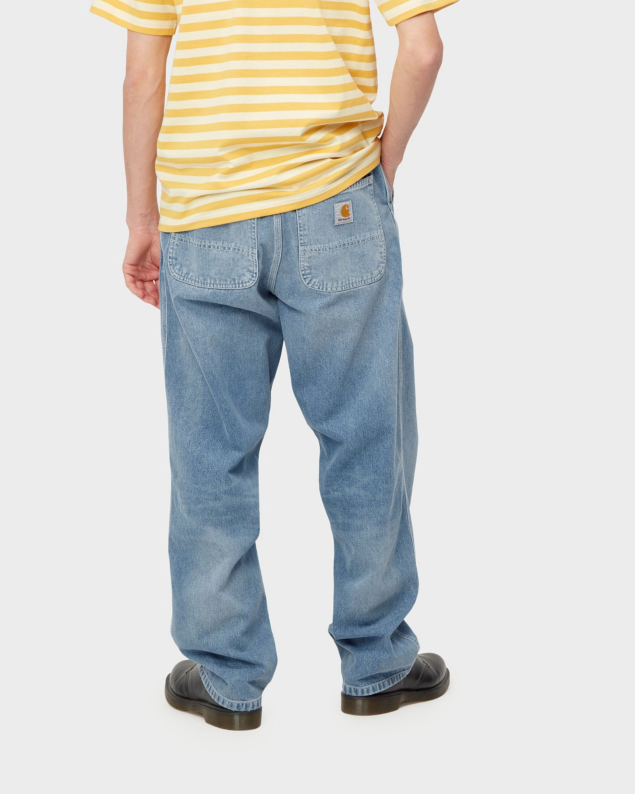 Carhartt WIP Pantalon Simple Coupe Loose Jeans Homme - Bleu Clair True Washed