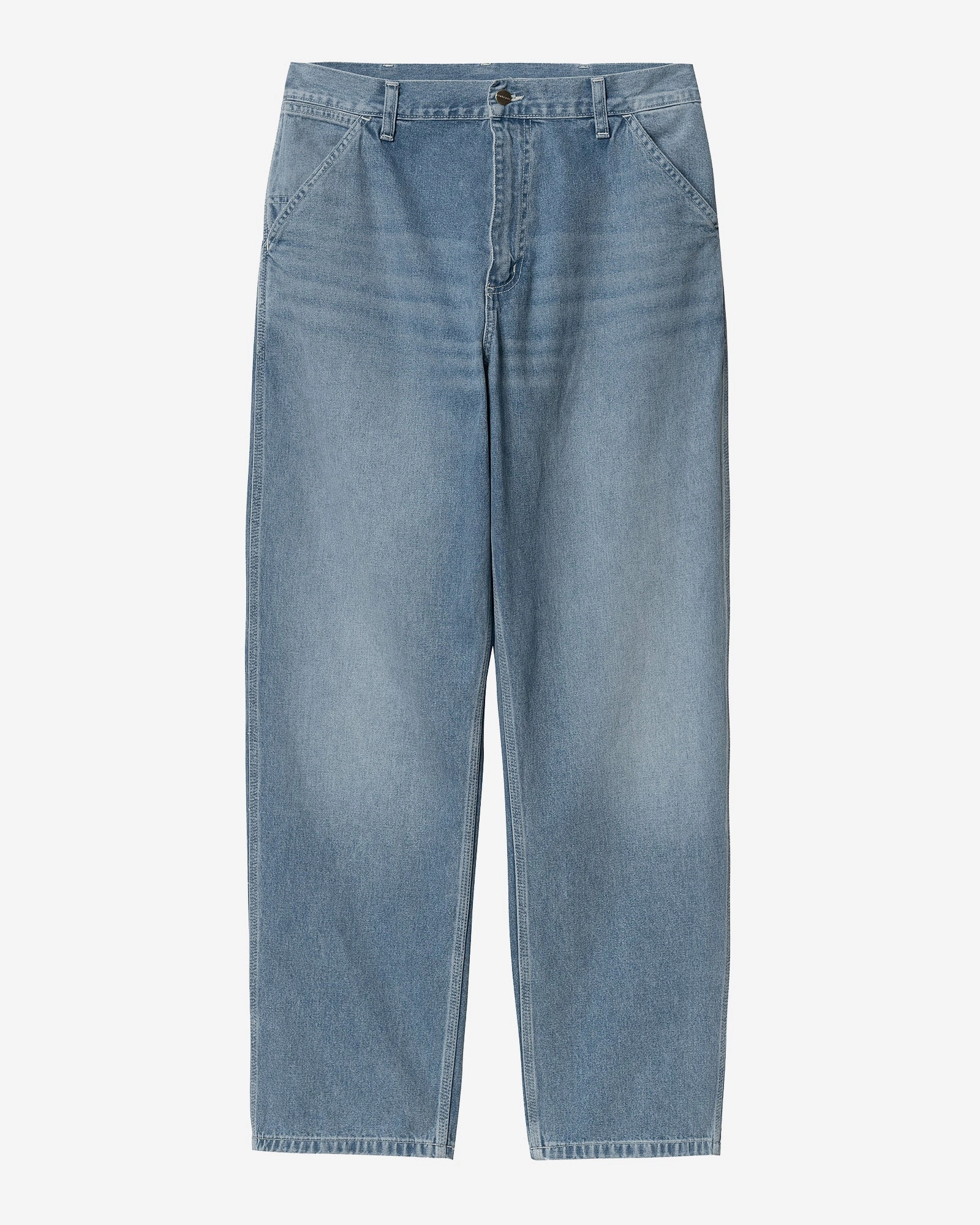 Carhartt WIP Pantalon Simple Coupe Loose Jeans Homme - Bleu Clair True Washed